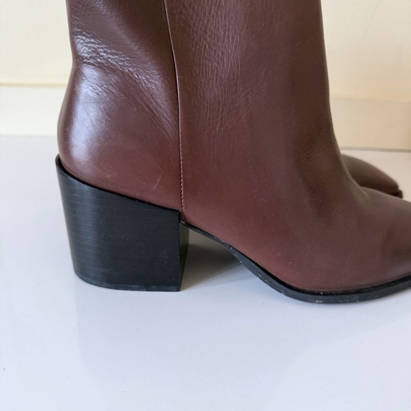 Ali MacGraw Womens Brown Leather Ankle Boots Booties SZ 8.5 - Picture 4 of 7